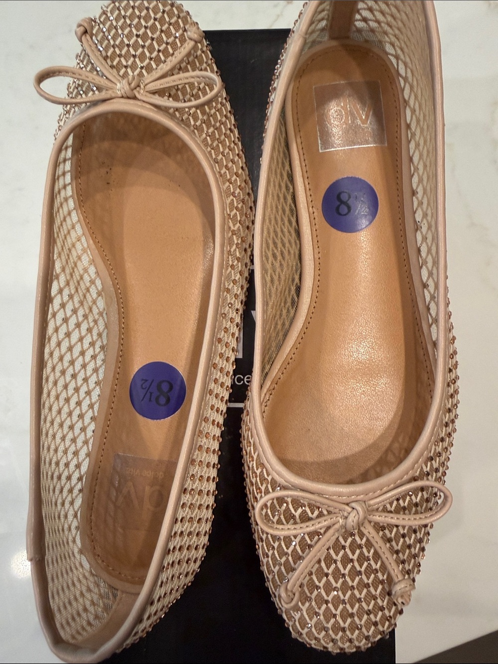 DV Dolce Vita Women's Marceline Nude Mesh Flat Shoe - Size 8.5 - Picture 9 of 17